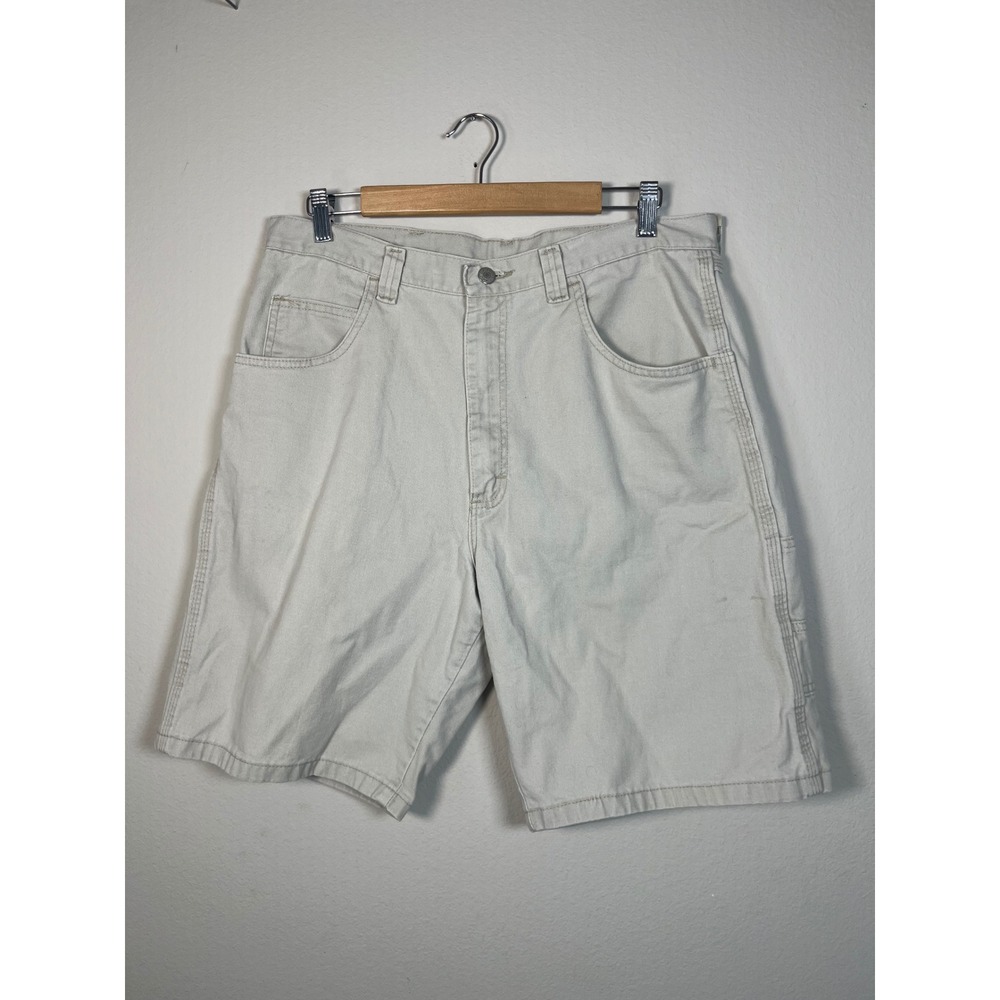 Wrangler Authentic Issue Mens 34 Carpenter Shorts Khaki Tan Cotton 67U1WPT